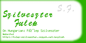 szilveszter fulep business card